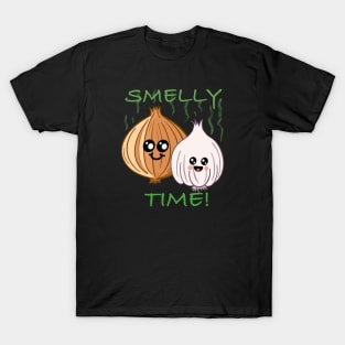 Smelly Time! Cute Onion and Garlic T-Shirt